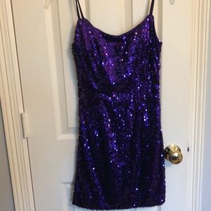 Purple sequin dress